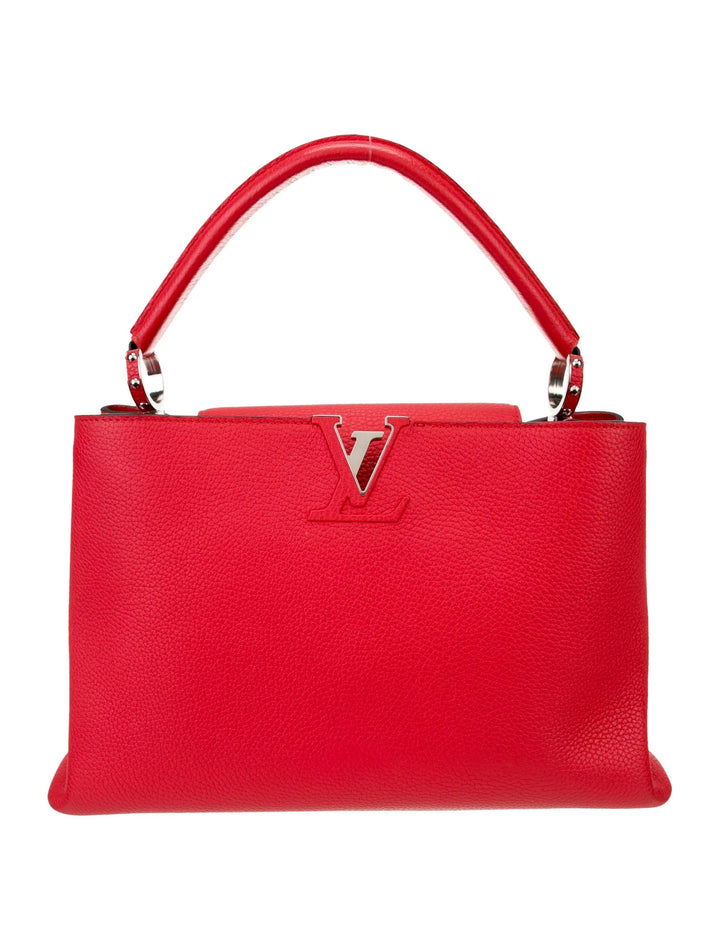 LOUIS VUITTON VEAU CAPUCINES MM CHERRY BAG