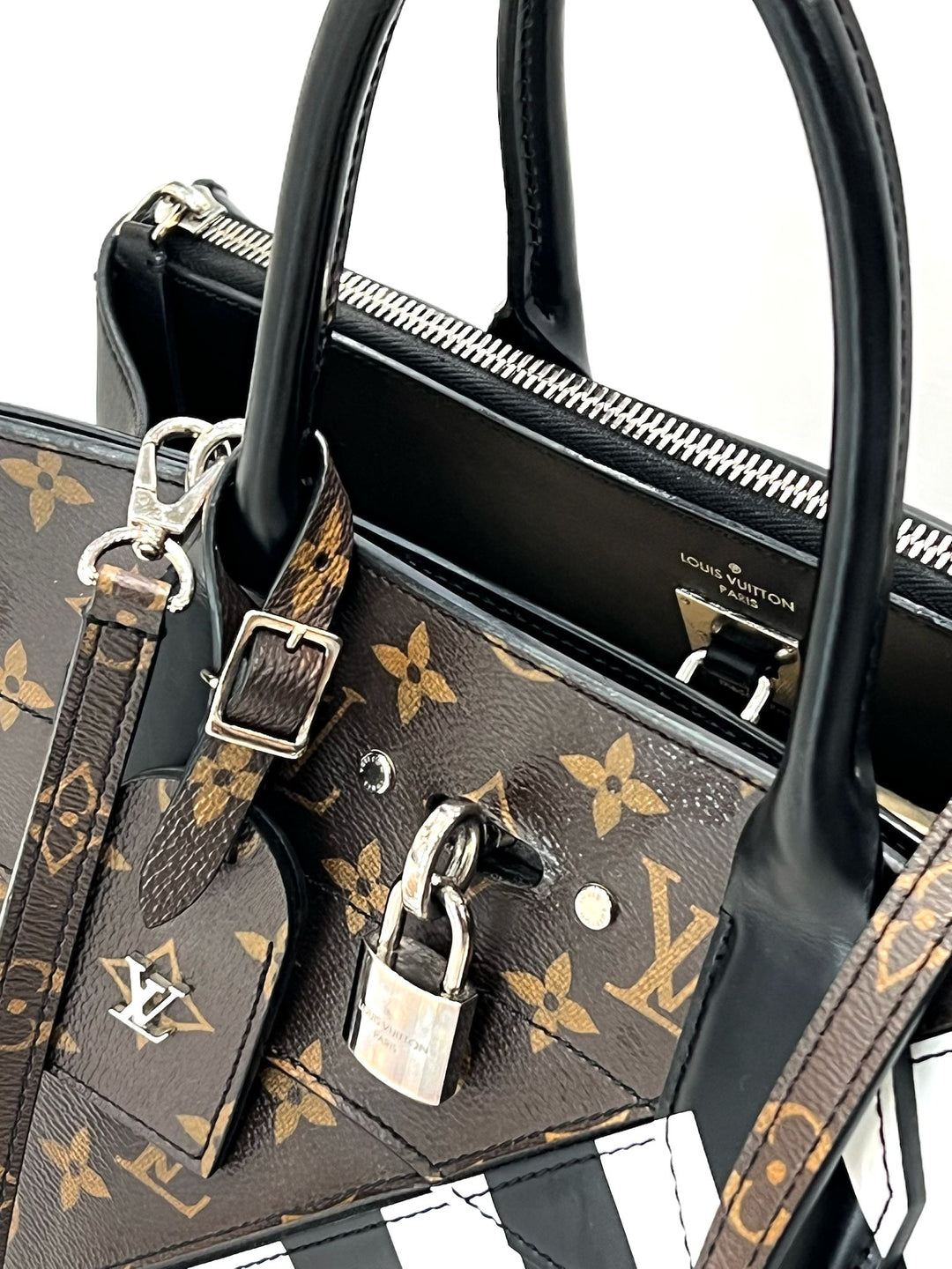 LOUIS VUITTON CALFSKIN MONOGRAM CITY STEAMER STUD MM MINI HANDBAG