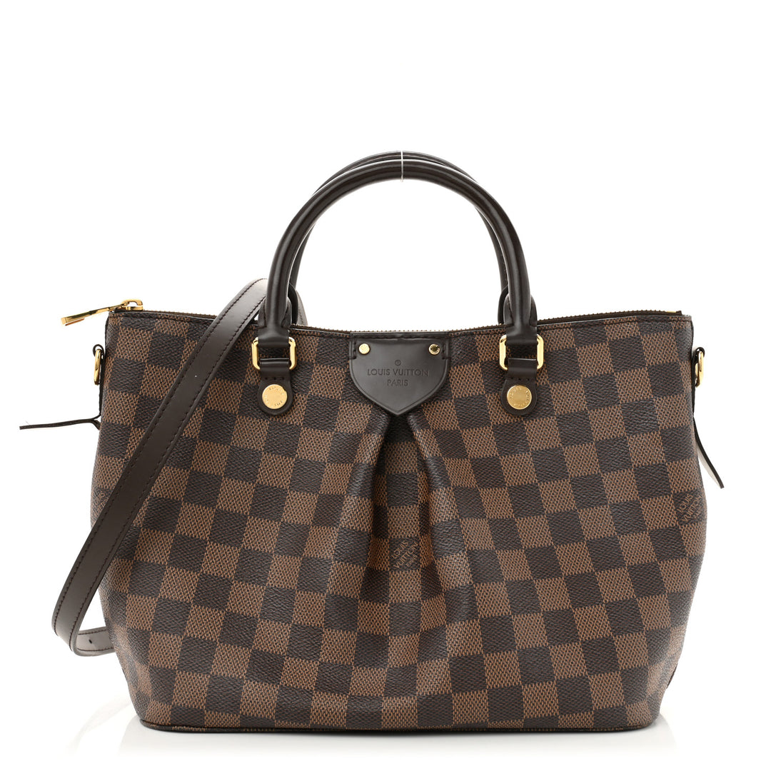 LOUIS VUITTON DAMIER EBENE SIENA PM HANDBAG