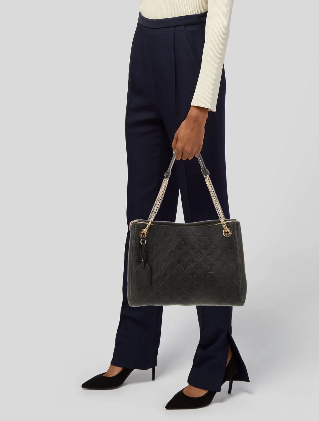 LOUIS VUITTON CALFSKIN LEATHER SURENE TOTE BAG