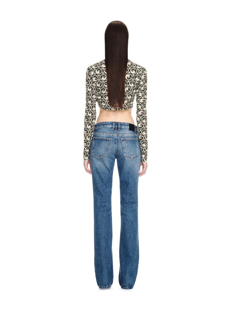 OFF-WHITE MOON SEC CROP TOP