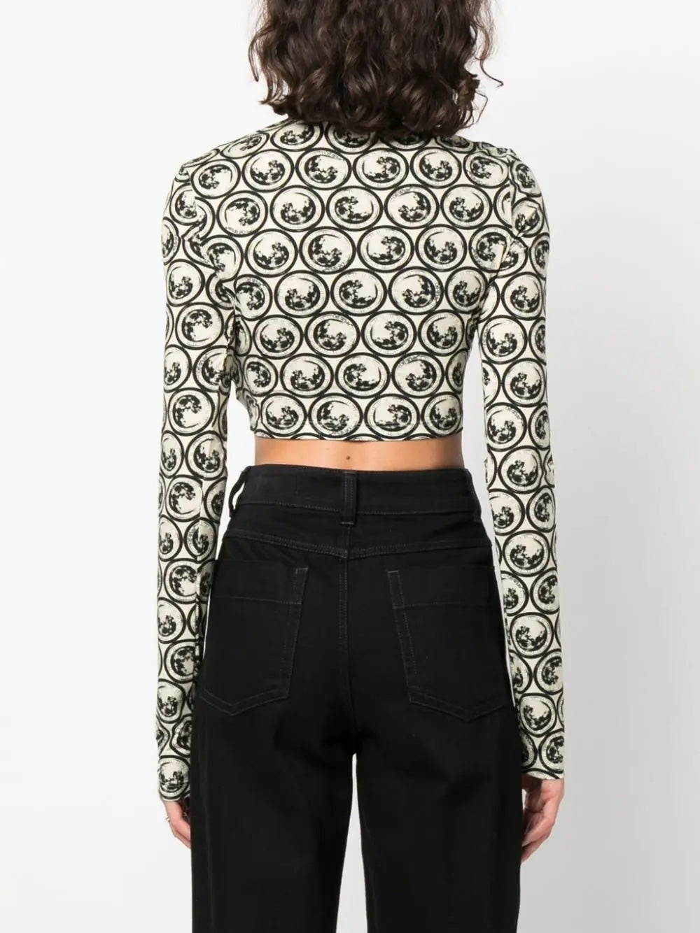 OFF-WHITE MOON SEC CROP TOP