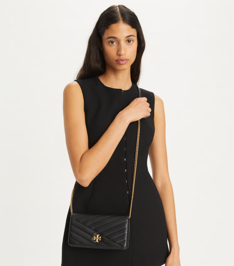 TORY BURCH KIRA CHEVRON CHAIN WALLET