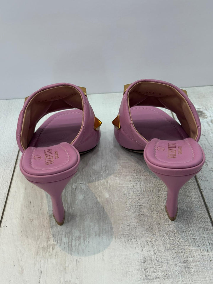 VALENTINO GARAVANI NAPPA QUILTED ROMAN STUD SLIDE