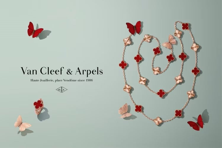 VAN CLEEF &amp; ARPELS 18K GOLD VINTAGE ALHAMBRA 5 MOTIFS BRACELET