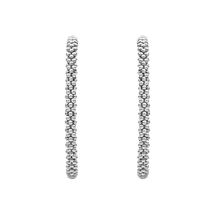 LAGOS SIGNATURE CAVIAR HOOP EARRINGS