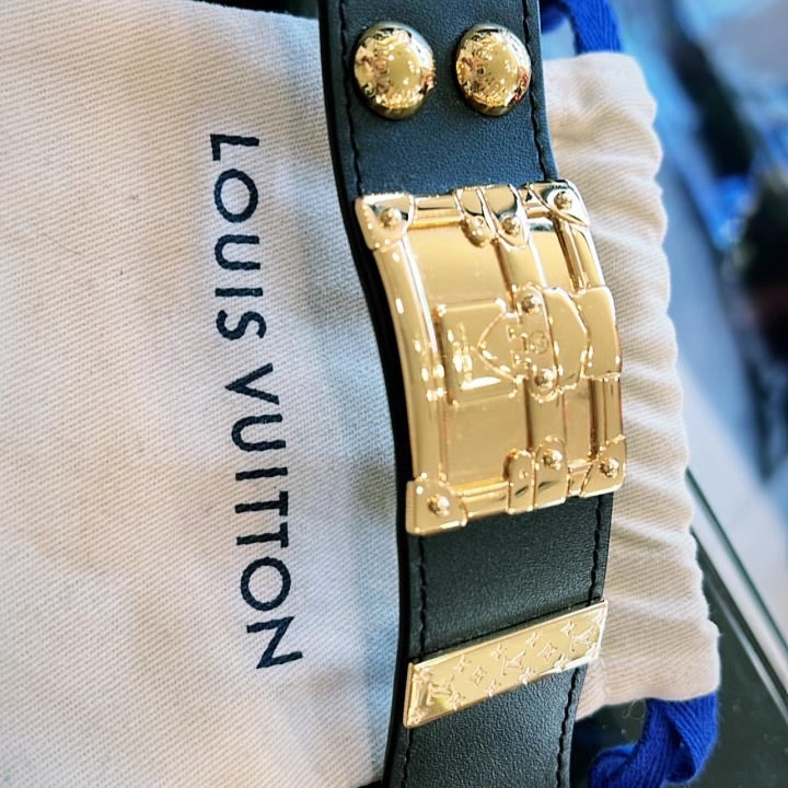 Louis Vuitton® LV Trunk Reversible Leather Goods Bracelet Brown