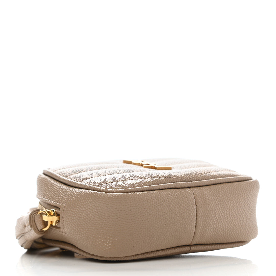 SAINT LAURENT GRAIN DE POUDRE MATELASSE BABY LOU CAMERA BAG