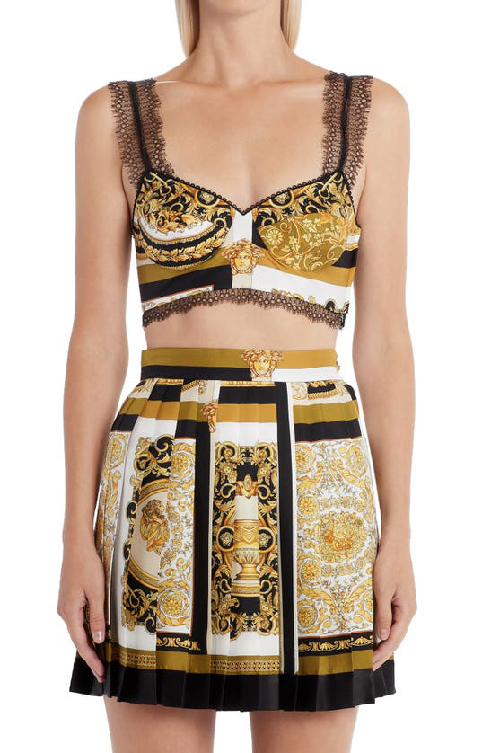 VERSACE Heritage Print Silk Twill Top