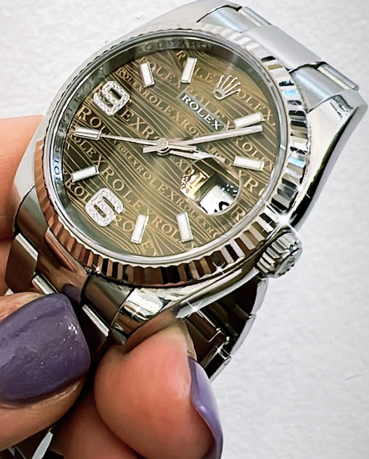 ROLEX DATEJUST 36MM DIAMONDS NUMBERS