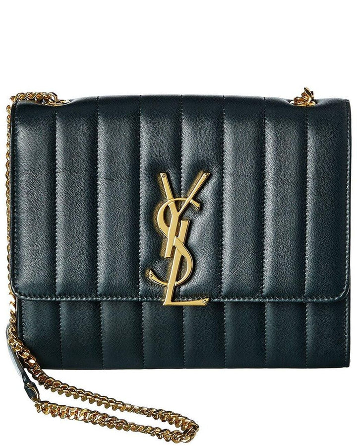 Vicky Matelasse Medium YSL Monogram Chain Crossbody Bag