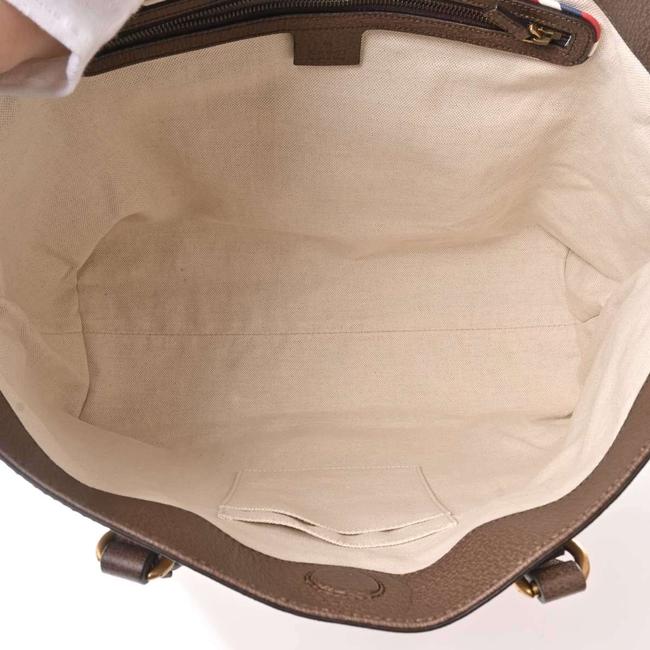 Gucci Supreme Courrier 2Way Tiger Patch Tote- Beige PVC