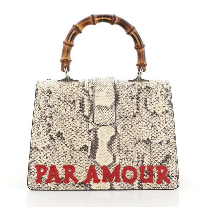 Gucci Dionysus Python &amp; Bamboo Top Handle Shoulder Bag