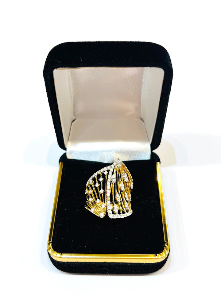 18K YELLOW GOLD &amp; DIAMOND RING