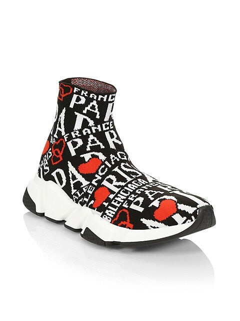 Balenciaga Speed Jacquard Paris Sock Sneakers