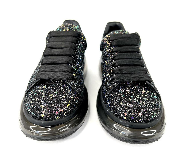 ALEXANDER MCQUEEN GLITTER TRANSPARENT AIR SOLE OVERSIZE LARRY SNEAKERS