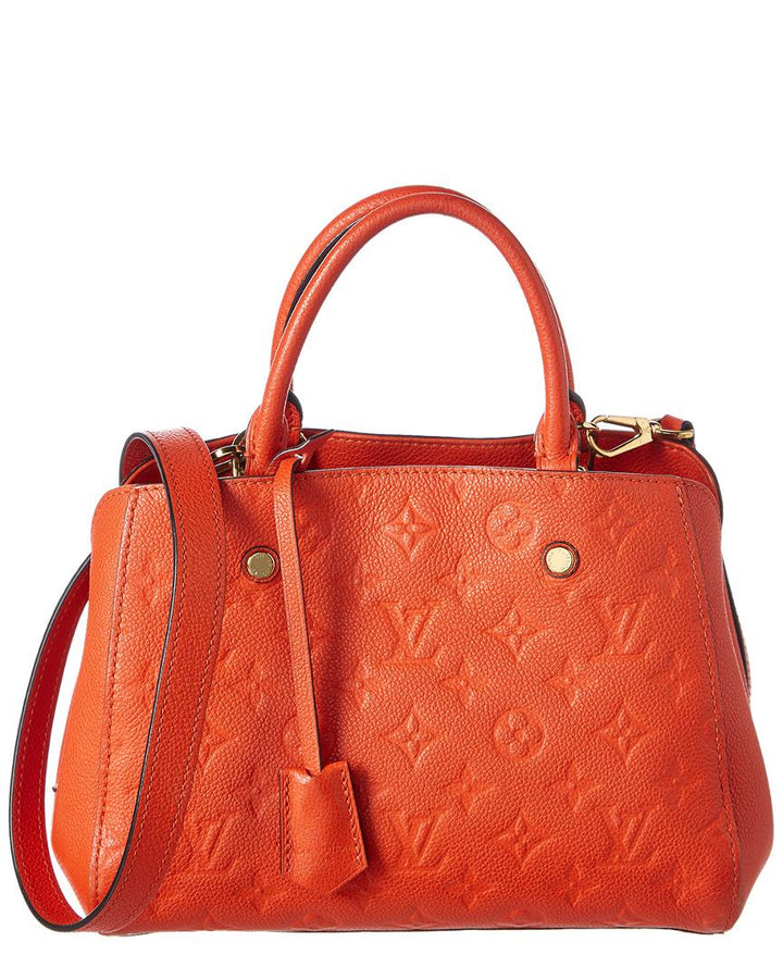 Louis Vuitton Empreinte Leather Montaigne Satchel - Apricot