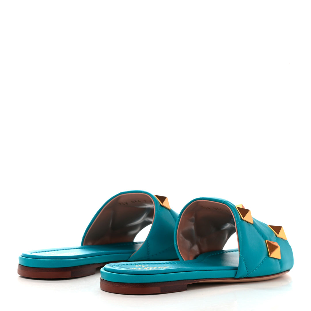 VALENTINO GARAVANI NAPPA ROMAN STUD FLAT SLIDES