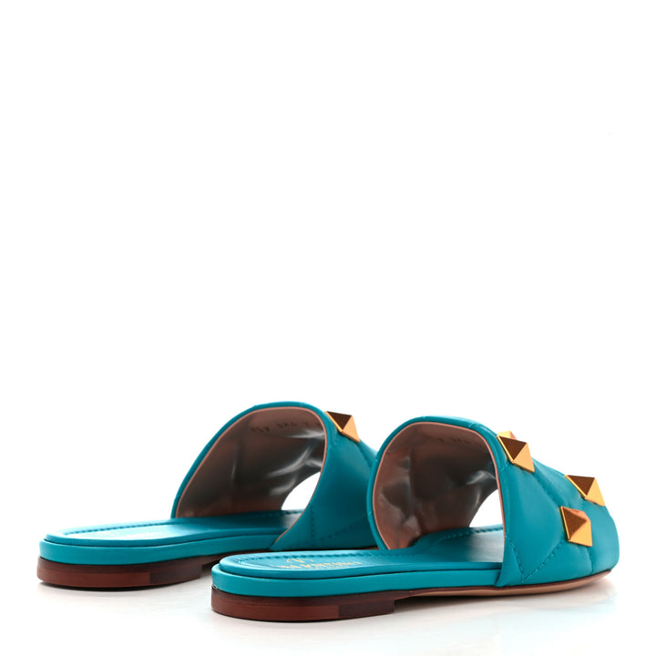 VALENTINO GARAVANI NAPPA ROMAN STUD FLAT SLIDES