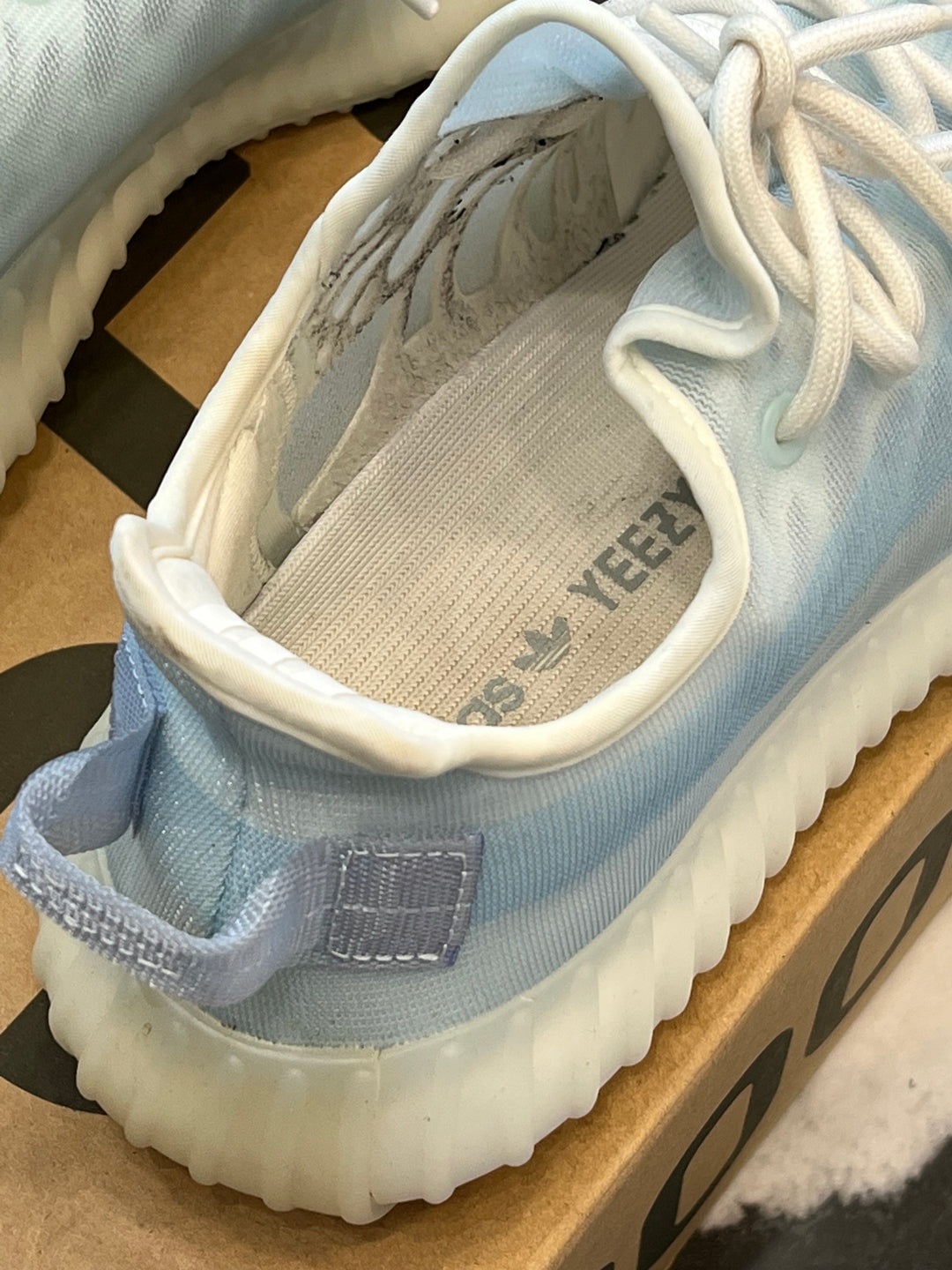 ADIDAS YEEZY BOOST 350 V2 SNEAKERS-MONO ICE Caroline's Fashion Luxuries ADIDAS YEEZY BOOST 350 V2 SNEAKERS-MONO ICE Caroline's Fashion Luxuries
