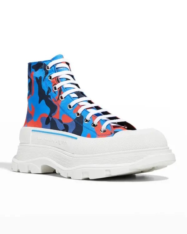 ALEXANDER McQUEEN TREAD SLICK CAMO PRINT SNEAKERS  display picture 1