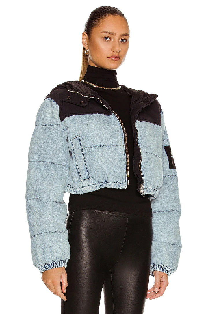 ジャケット・アウター andwang Washed denim fur outer Washed denim fur outer