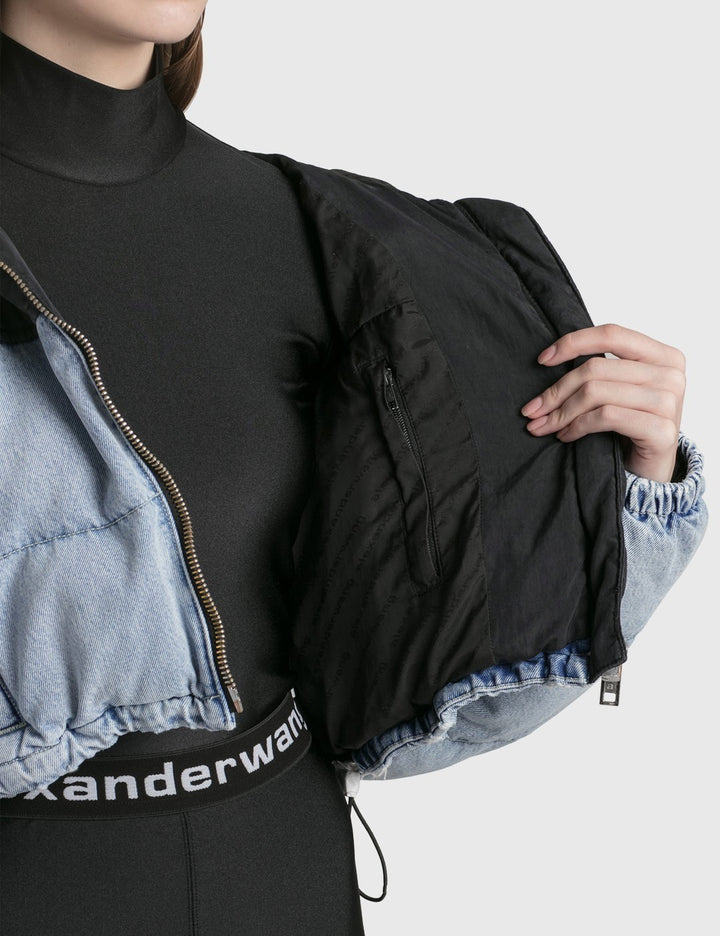ALEXANDER WANG CROPPED DENIM PUFFER JACKET – Caroline