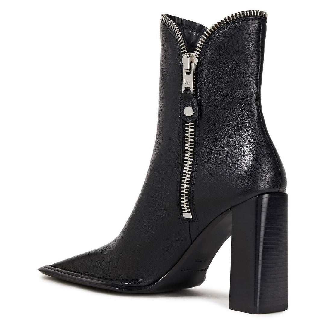 ALEXANDER WANG LANE ZIP DETAILED LEATHER ANKLE BOOTS