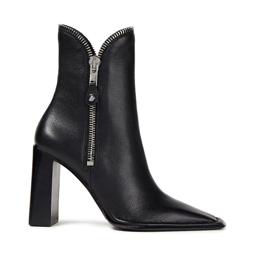 ALEXANDER WANG LANE ZIP DETAILED LEATHER ANKLE BOOTS