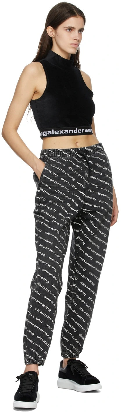 ALEXANDER WANG LOGO PRINT JOGGER JEANS