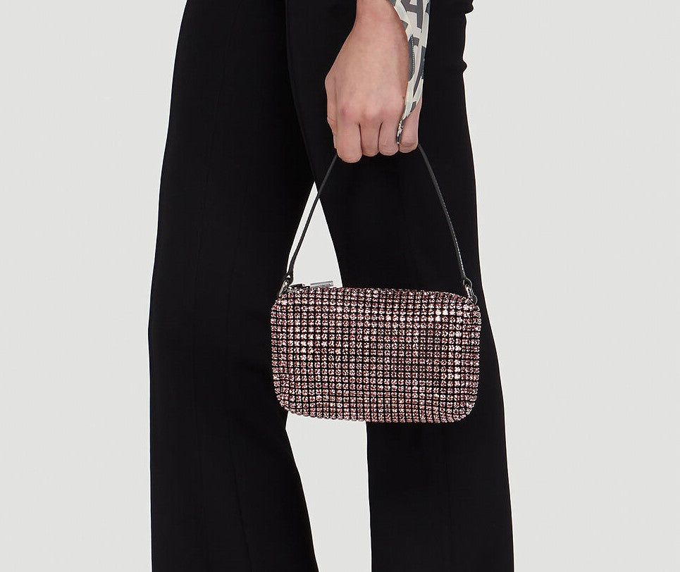 ALEXANDER WANG HEIRESS CRYSTAL MEDIUM POUCH BAG