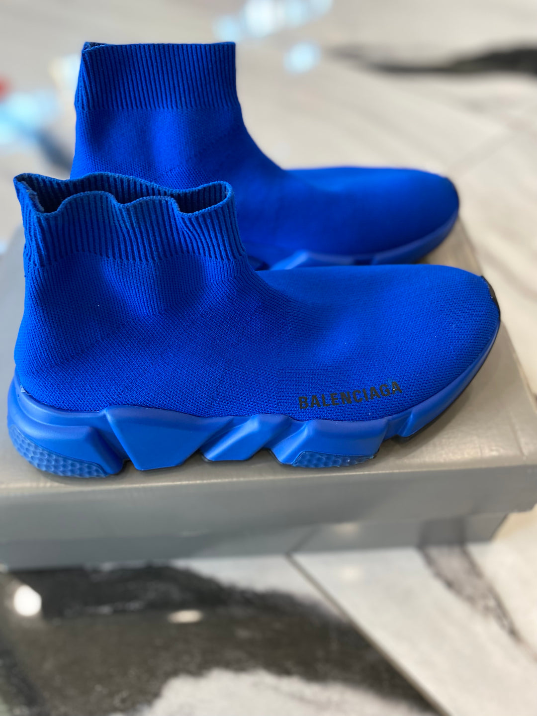 Balenciaga Sock Shoes Blue Balenciaga Sock Shoes Womens Navy Sales