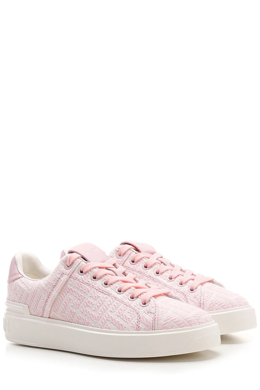 BALMAIN BICOLOR JACQUARD B-COURT SNEAKERS
