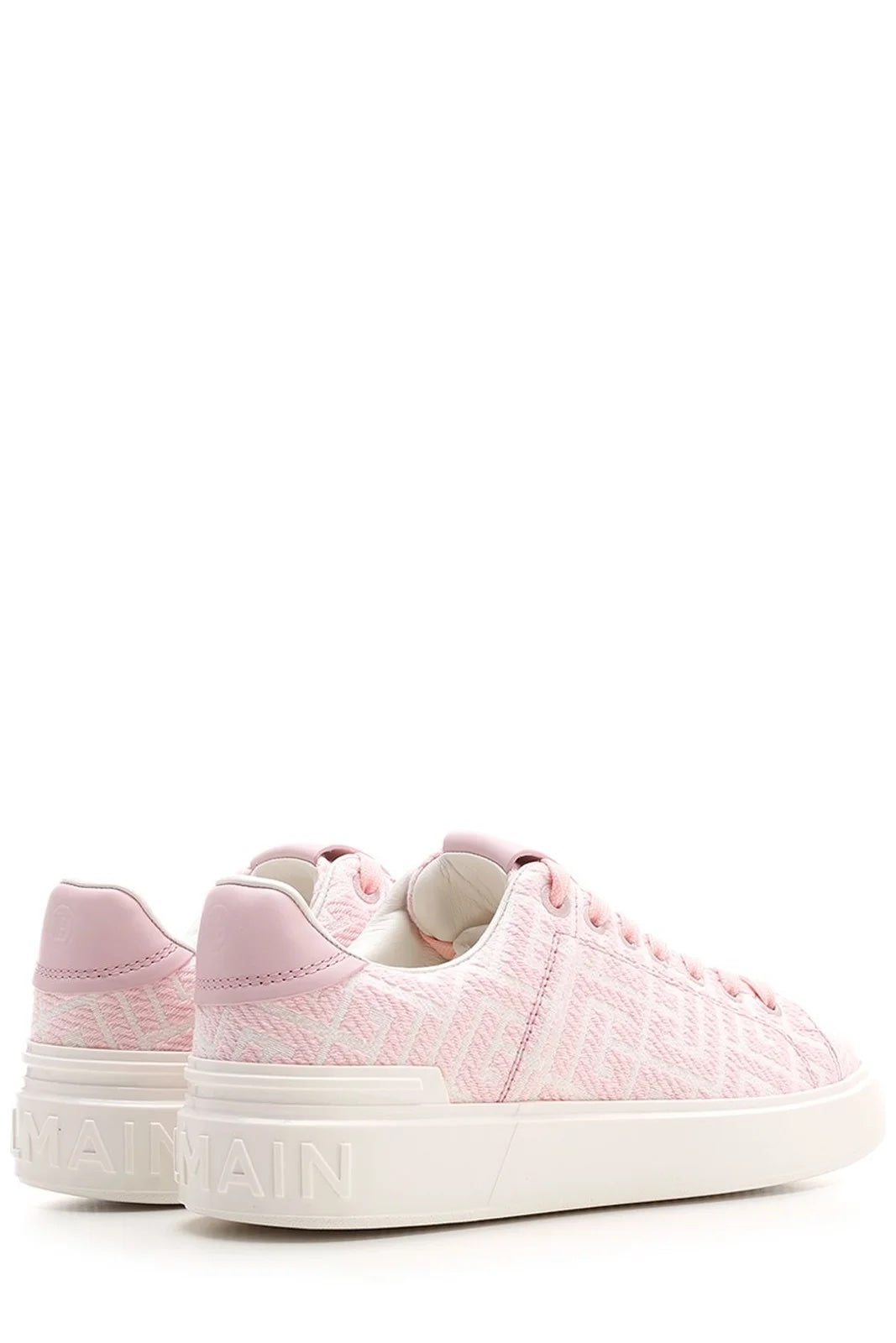 BALMAIN BICOLOR JACQUARD B-COURT SNEAKERS