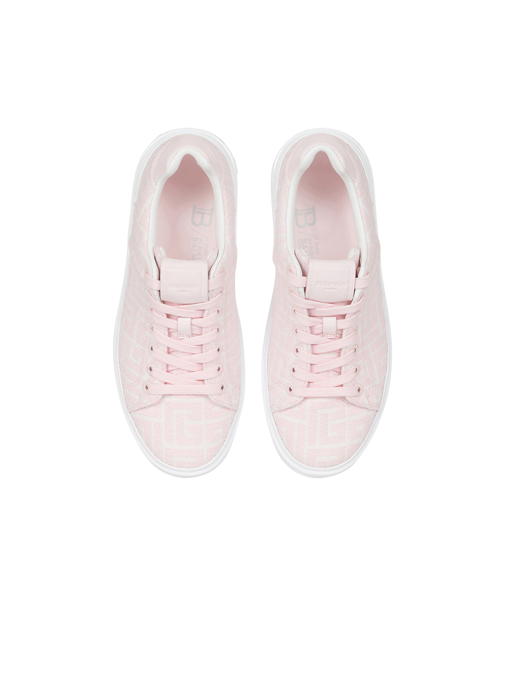 BALMAIN BICOLOR JACQUARD B-COURT SNEAKERS