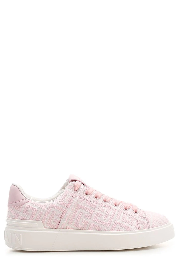 BALMAIN BICOLOR JACQUARD B-COURT SNEAKERS