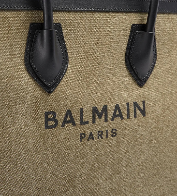 BALMAIN CANVAS B-ARMY 42 TOTE BAG