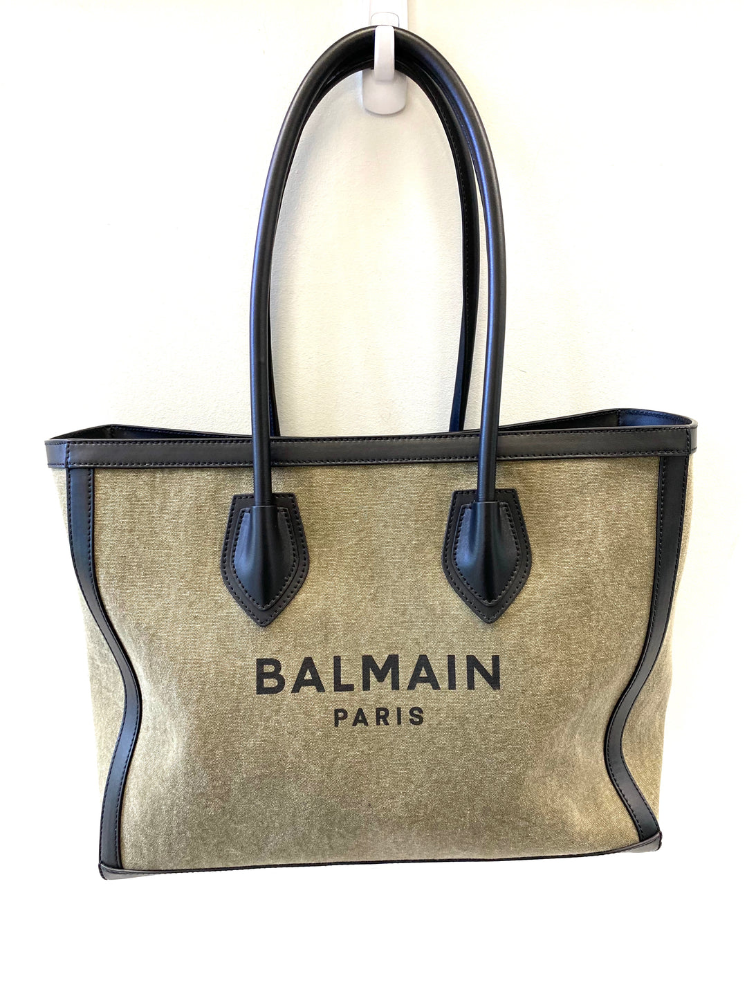 BALMAIN CANVAS B-ARMY 42 TOTE BAG
