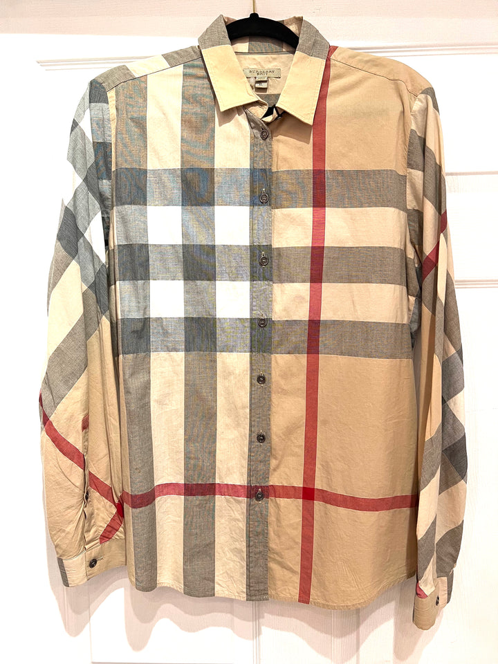 BURBERRY BRIT VINTAGE CHECK BUTTON DOWN SHIRT