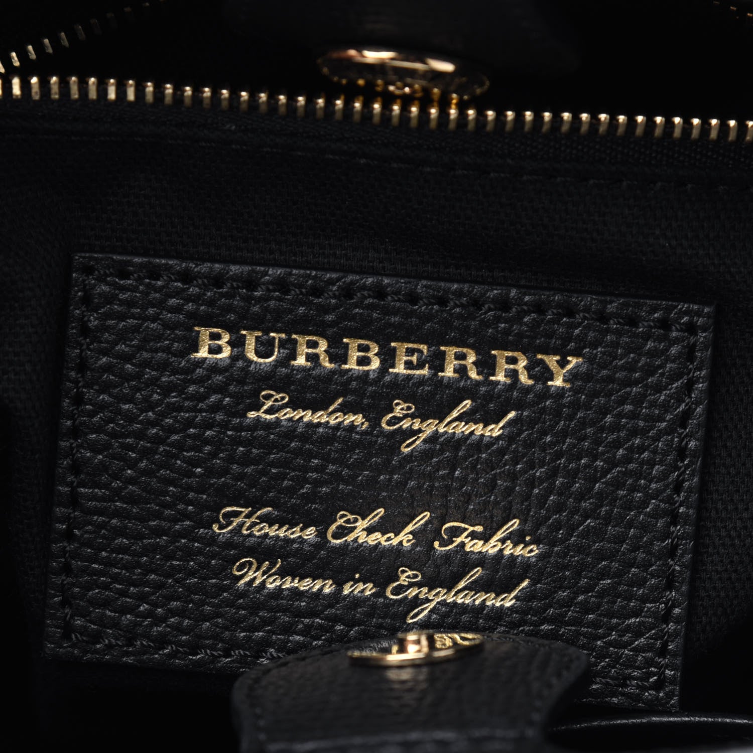 BURBERRY DERBY CALFSKIN HOUSE CHECK BABY BANNER TOTE BAG