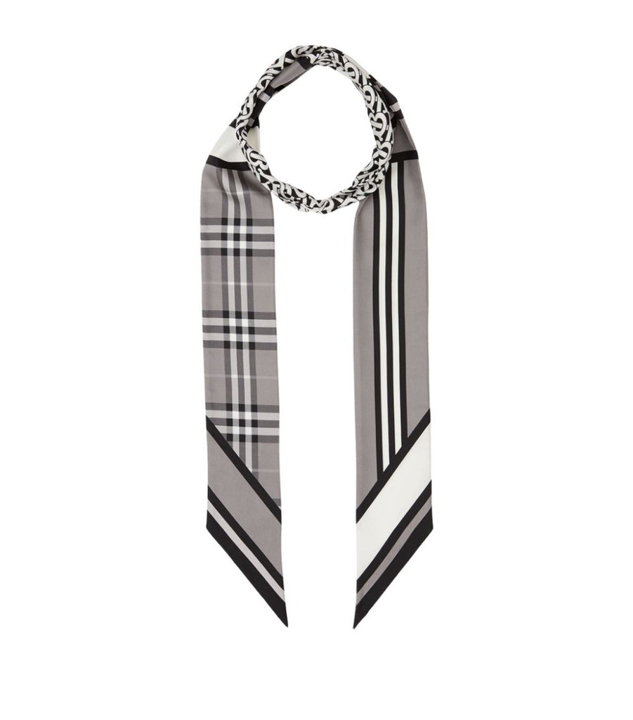 マフラー・ストール BURBERRY THIN SILK SCARF WITH COLLAGE BF383527-BBC2-4B09-AEBA-
