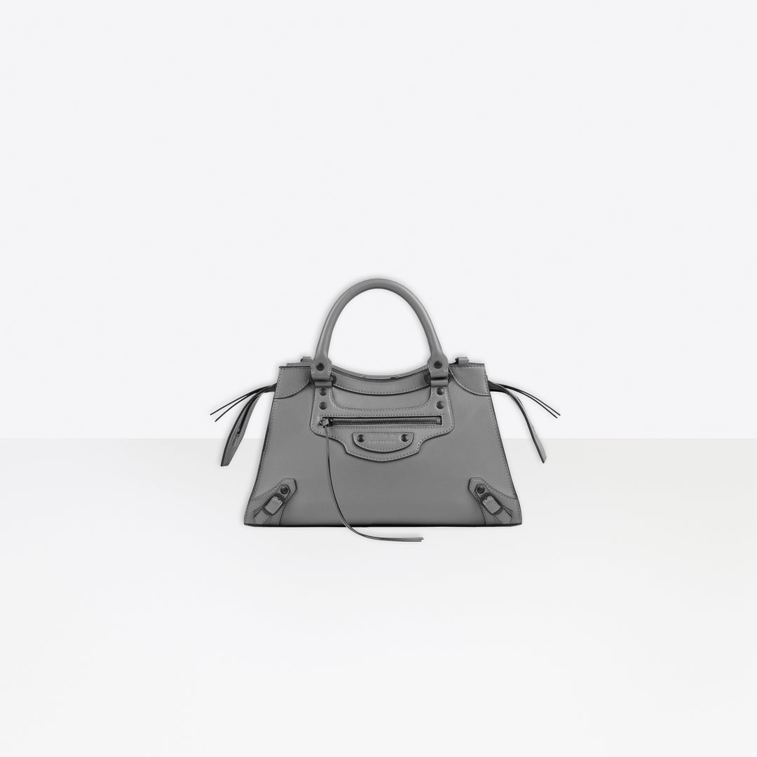BALENCIAGA NEO CLASSIC SMALL TOP HANDLE BAG IN GREY