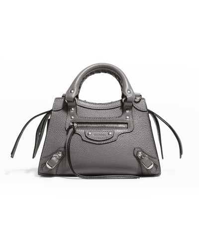 BALENCIAGA NEO CLASSIC SMALL TOP HANDLE BAG IN GREY