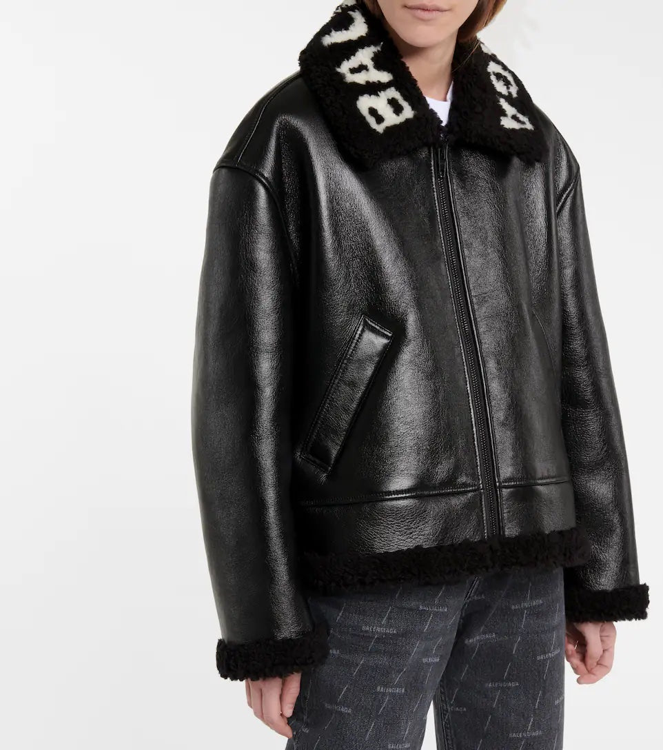 Balenciaga shearling jacket mens online