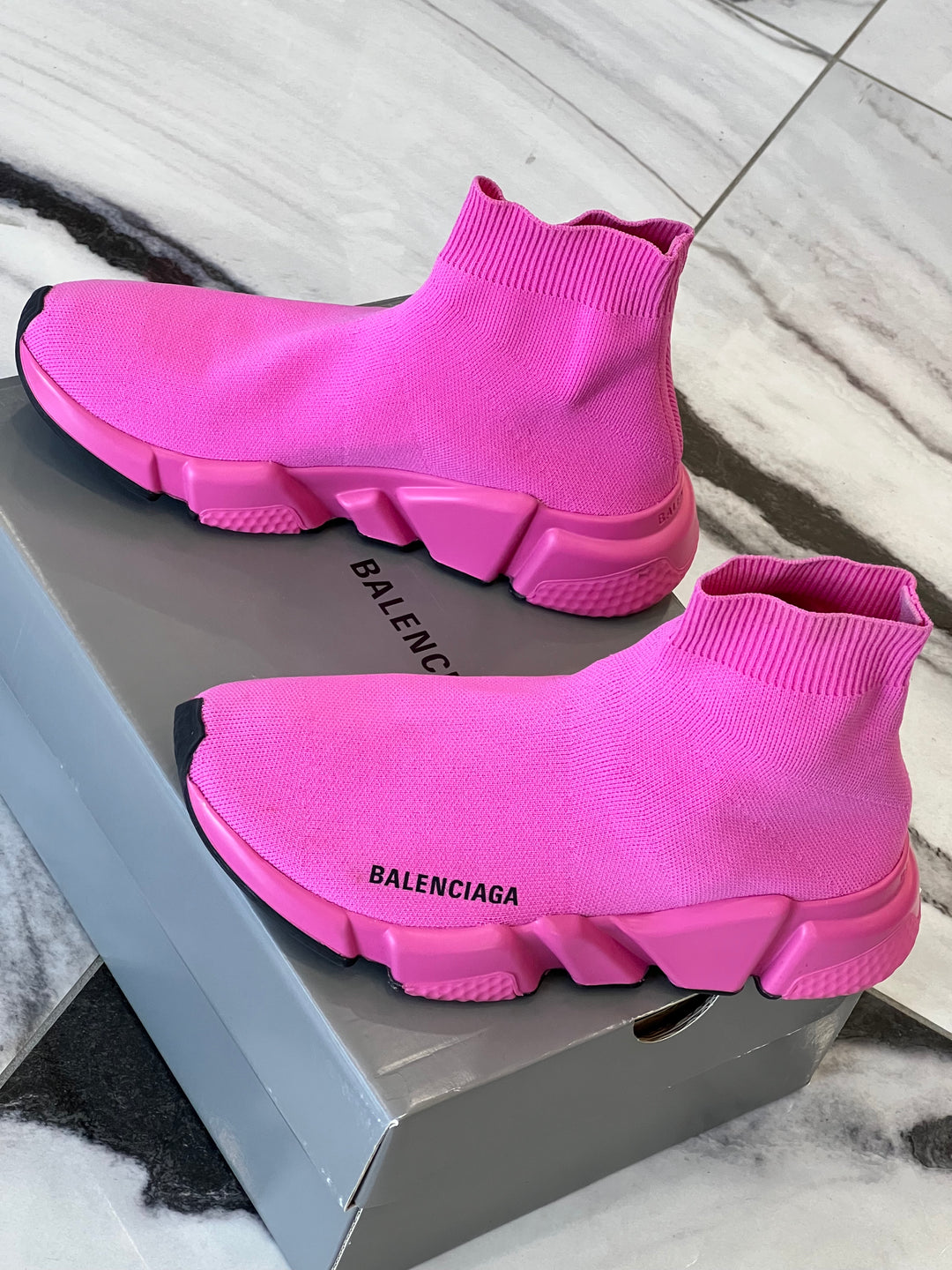 Balenciaga pink sock shoes online