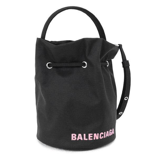 Balenciaga Wheel XS Drawstring Bucket Bag Black in Recycled Nylon with  Silver-tone - US