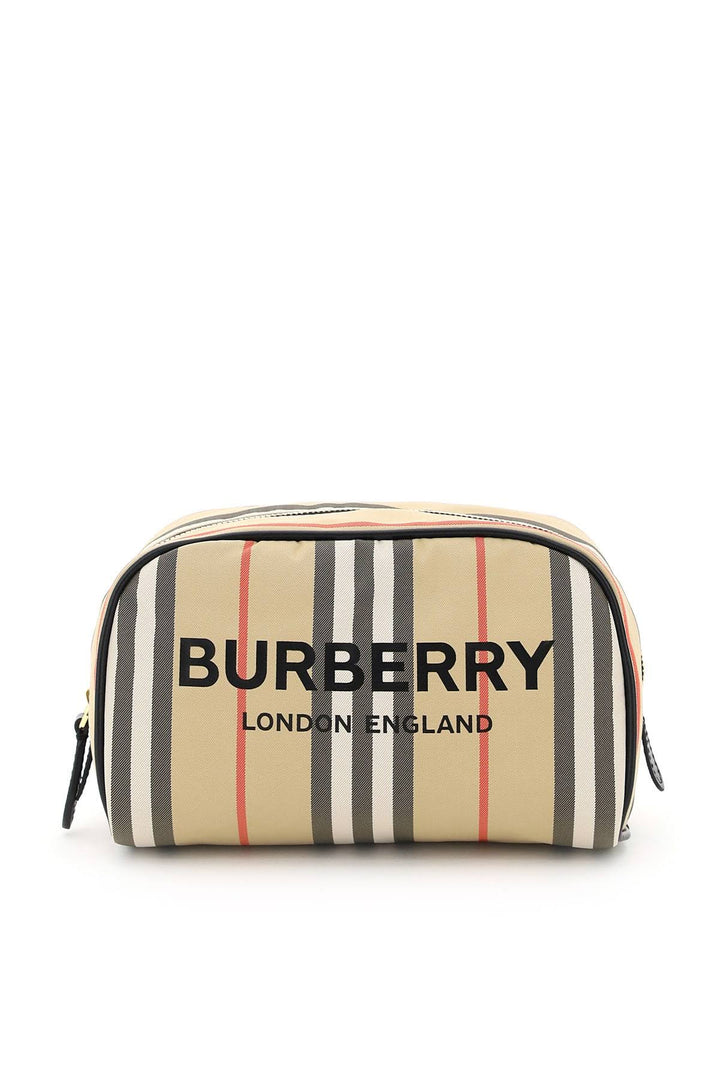 BURBERRY バーバリー Icon stripe pouch アイコンストライプレザーポーチ 8033078 ブラック Burberry-Beauty-Case-Icon-