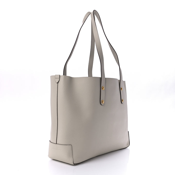 BURBERRY CALFSKIN CREST EMBOSSED SMALL TOTE BAG