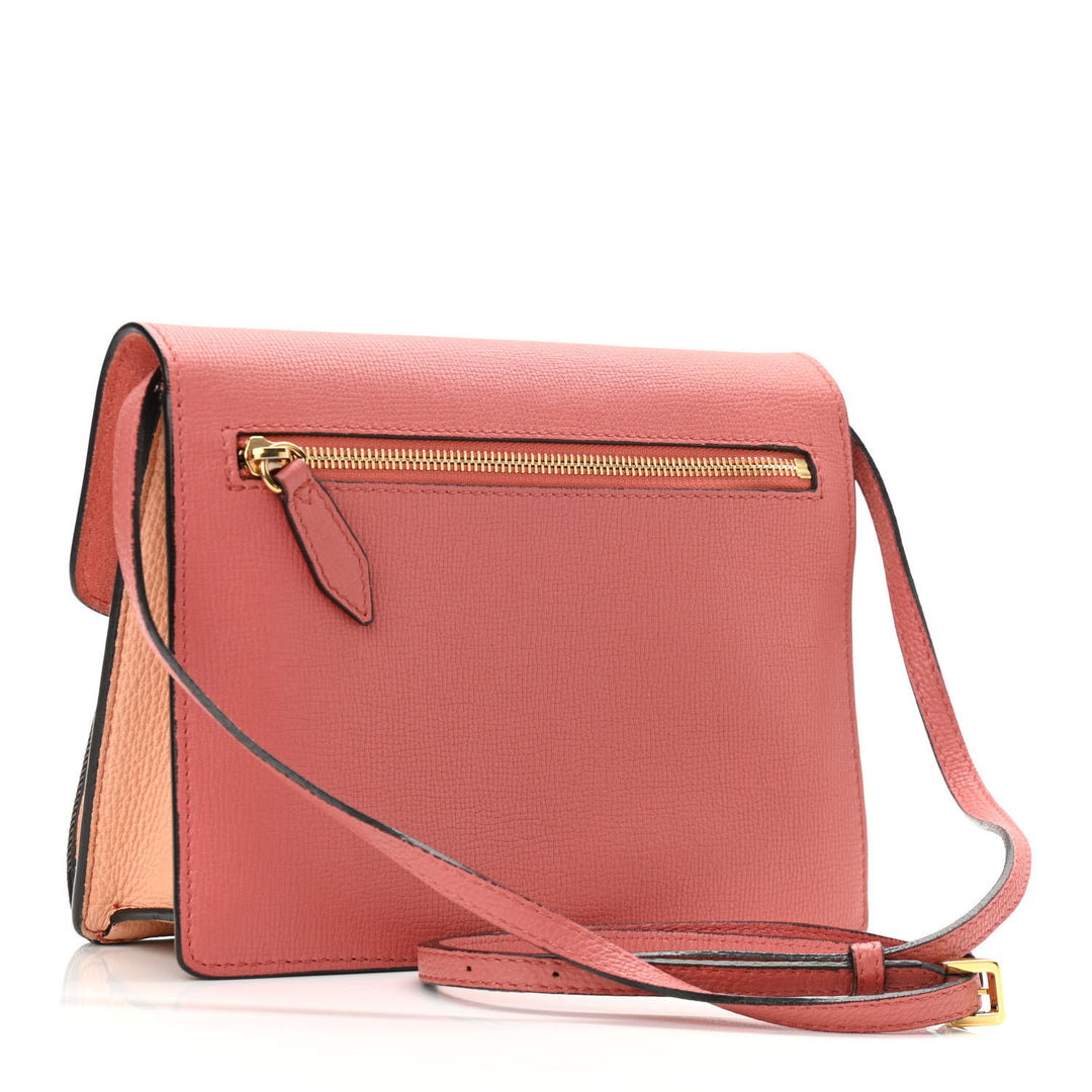 BURBERRY DERBY LEATHER AND HOUSE CHECK MACKEN CROSSBODY BAG