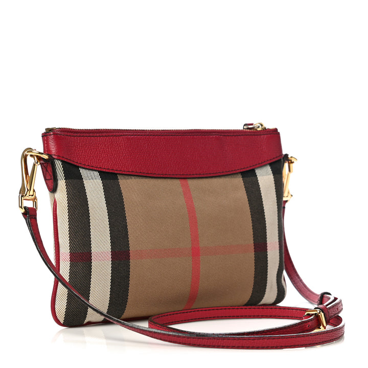 BURBERRY HOUSE CHECK DERBY CROSSBODY CLUTCH BAG